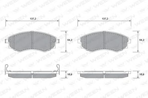 set placute frana,frana disc