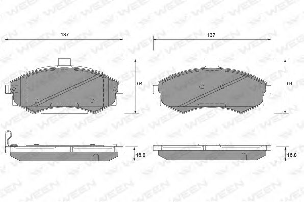 set placute frana,frana disc