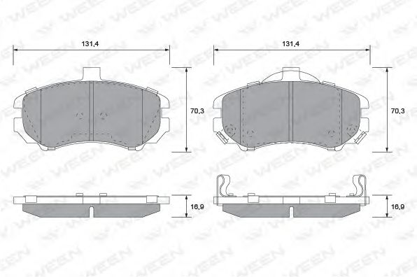 set placute frana,frana disc