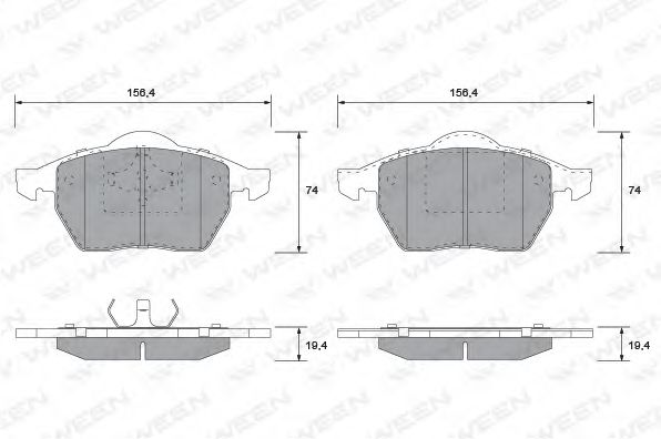 set placute frana,frana disc