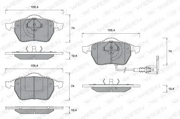 set placute frana,frana disc