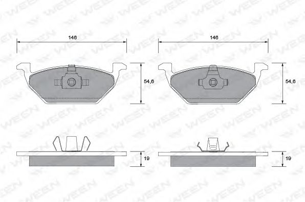 set placute frana,frana disc