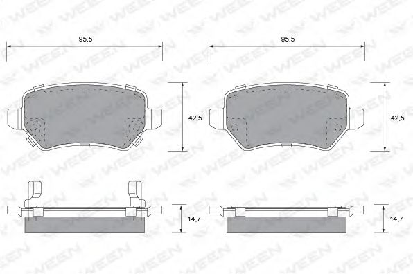 set placute frana,frana disc