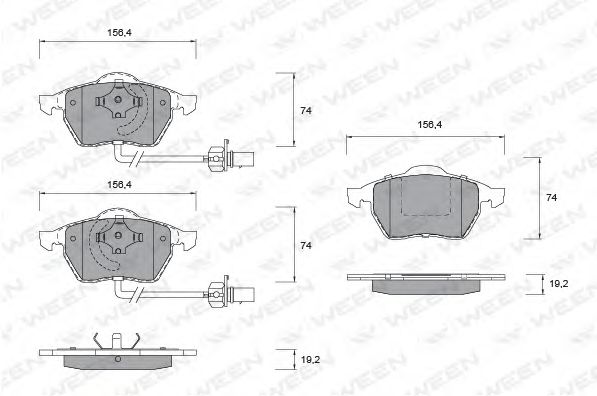 set placute frana,frana disc