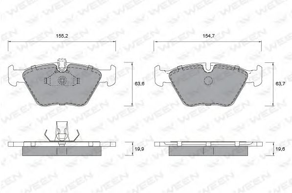 set placute frana,frana disc