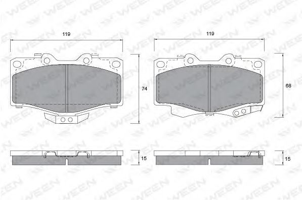 set placute frana,frana disc