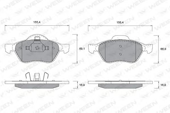 set placute frana,frana disc