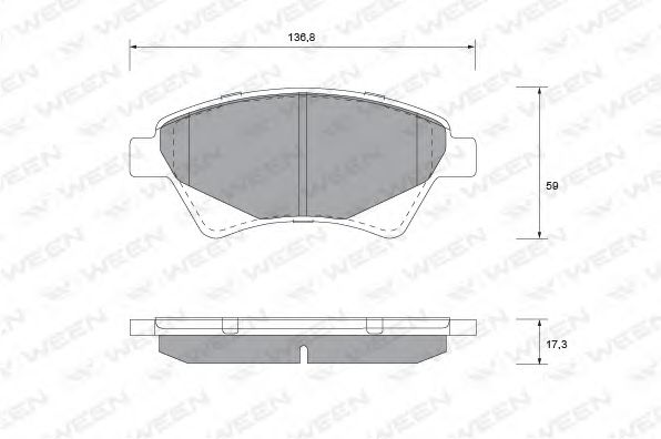 set placute frana,frana disc