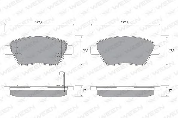 set placute frana,frana disc