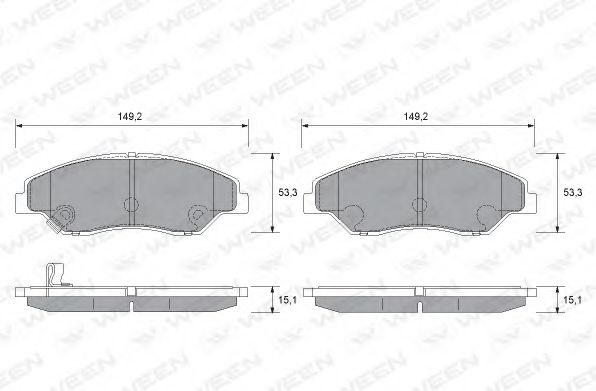 set placute frana,frana disc