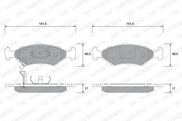 set placute frana,frana disc