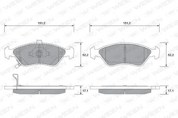 set placute frana,frana disc