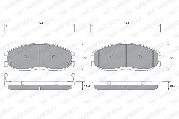 set placute frana,frana disc