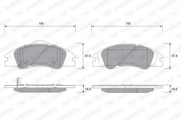 set placute frana,frana disc