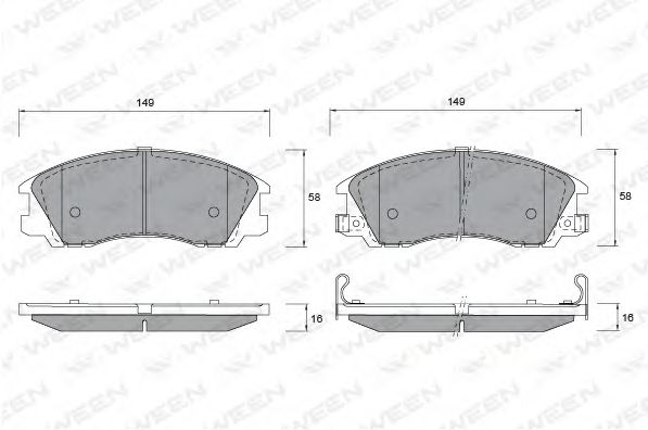 set placute frana,frana disc