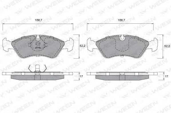 set placute frana,frana disc