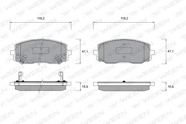 set placute frana,frana disc