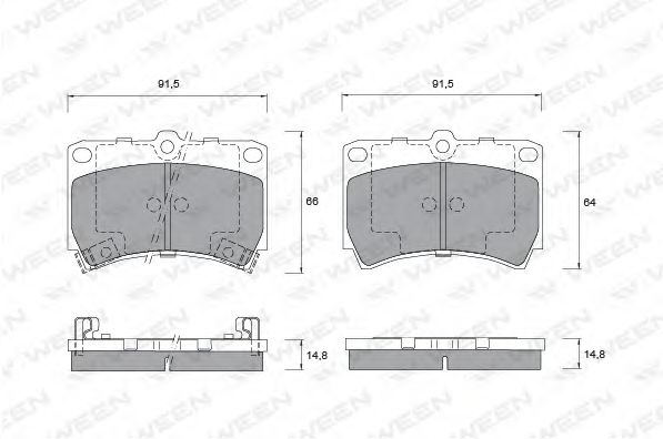 set placute frana,frana disc