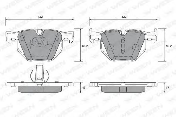 set placute frana,frana disc