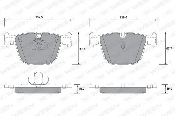 set placute frana,frana disc