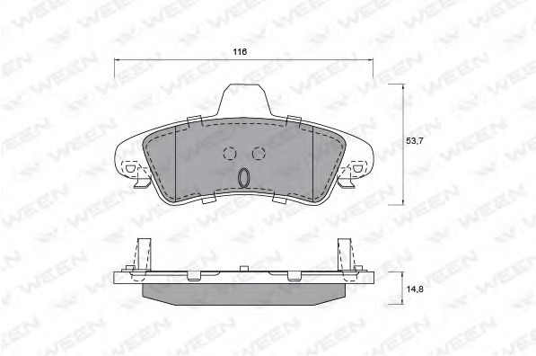 set placute frana,frana disc