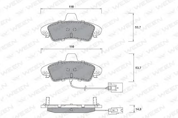 set placute frana,frana disc