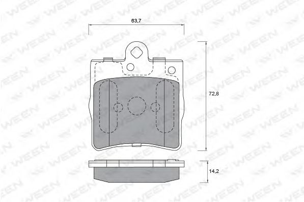 set placute frana,frana disc