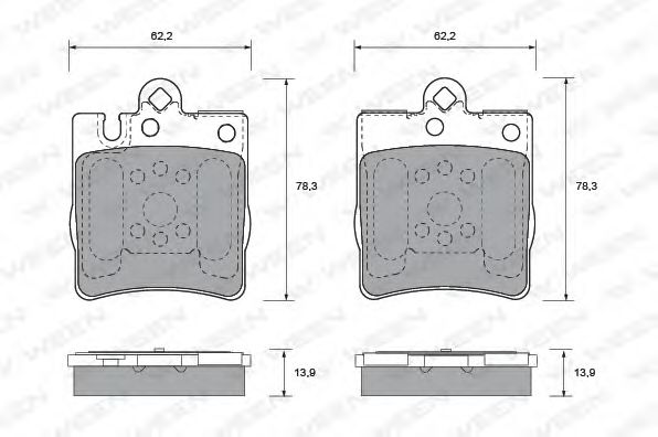 set placute frana,frana disc