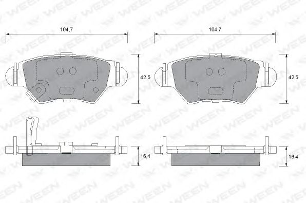 set placute frana,frana disc