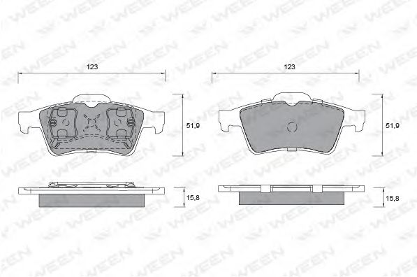 set placute frana,frana disc