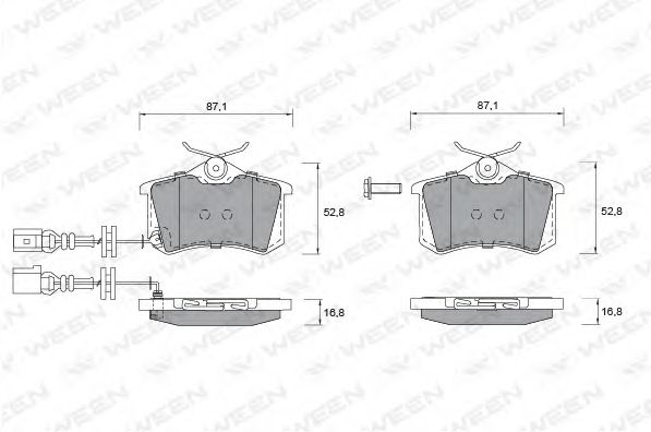 set placute frana,frana disc