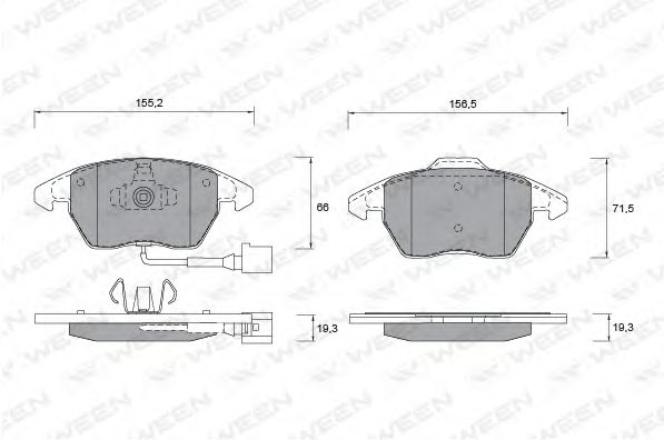 set placute frana,frana disc