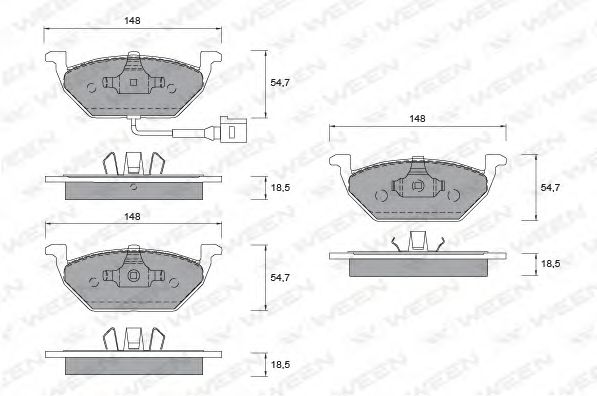 set placute frana,frana disc