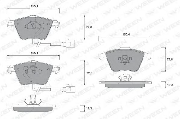 set placute frana,frana disc