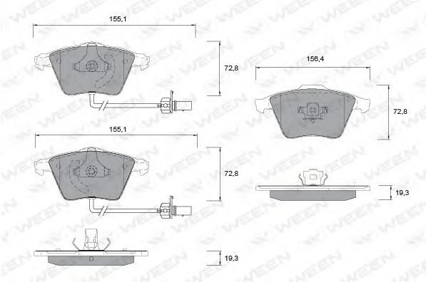 set placute frana,frana disc