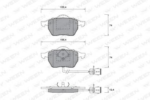 set placute frana,frana disc