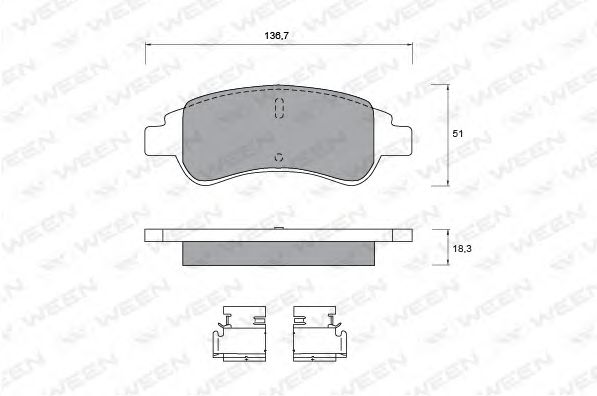 set placute frana,frana disc