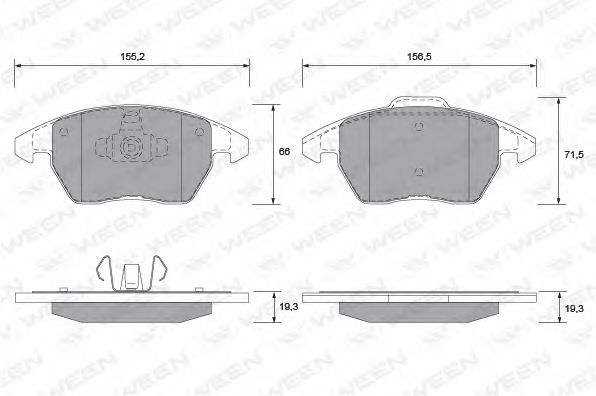 set placute frana,frana disc