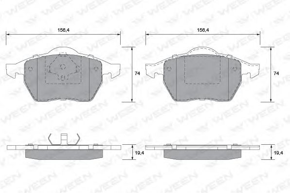 set placute frana,frana disc