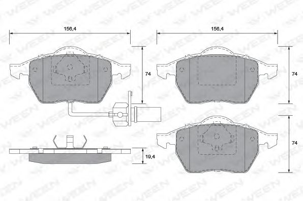 set placute frana,frana disc