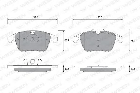 set placute frana,frana disc