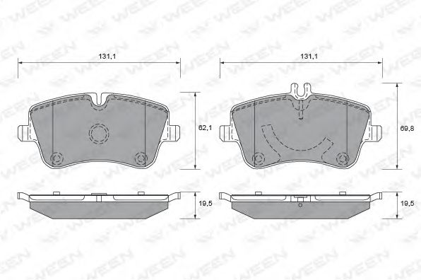 set placute frana,frana disc