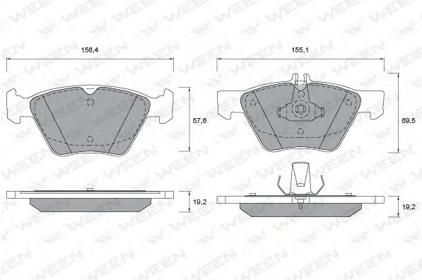 set placute frana,frana disc