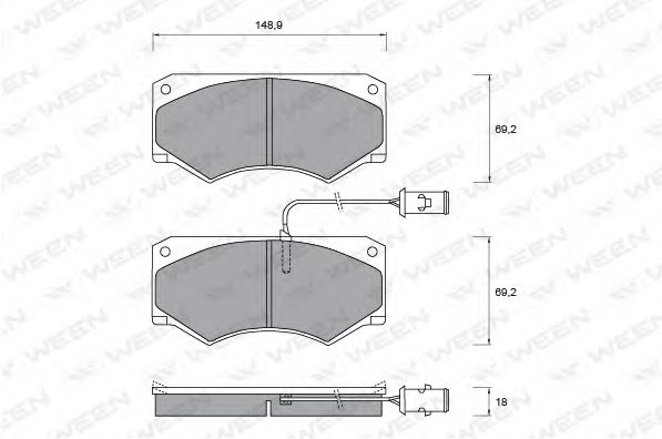 set placute frana,frana disc