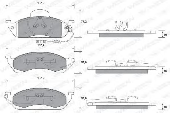 set placute frana,frana disc