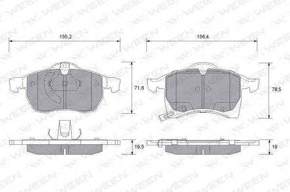 set placute frana,frana disc