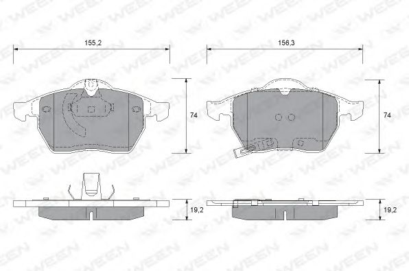 set placute frana,frana disc