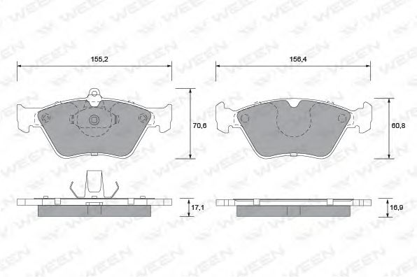 set placute frana,frana disc