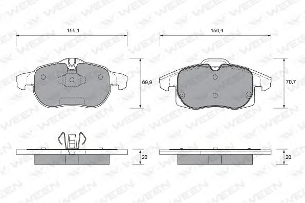 set placute frana,frana disc