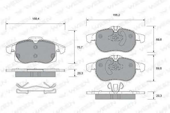 set placute frana,frana disc